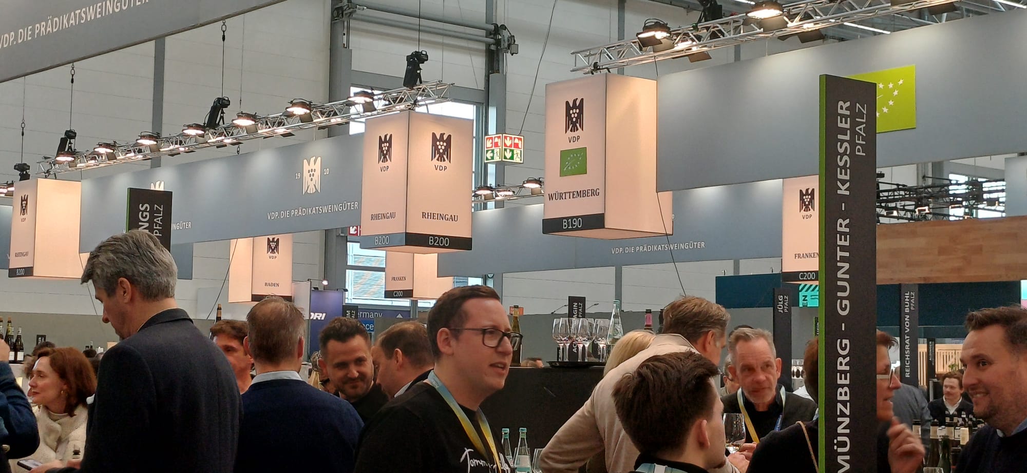 ProWein 2026 VDP 와이너리 구역과 지역 표지